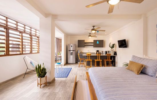 Studio Mar nearby the beach | Terrace w/BBQ |Pool